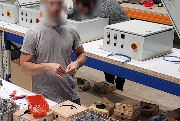 Control cabinet mechanical assembler